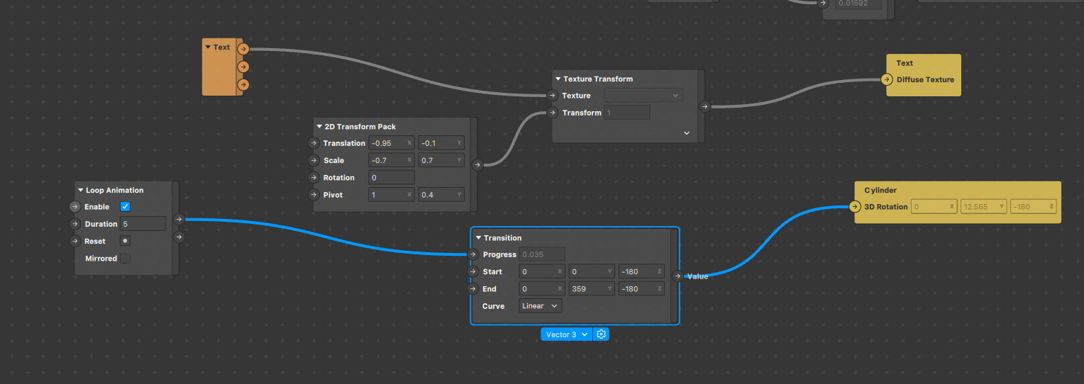 loop animation and transition patch of the filter