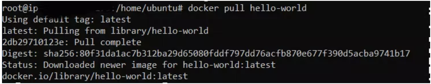 Step 19: Pull an image from docker hub.