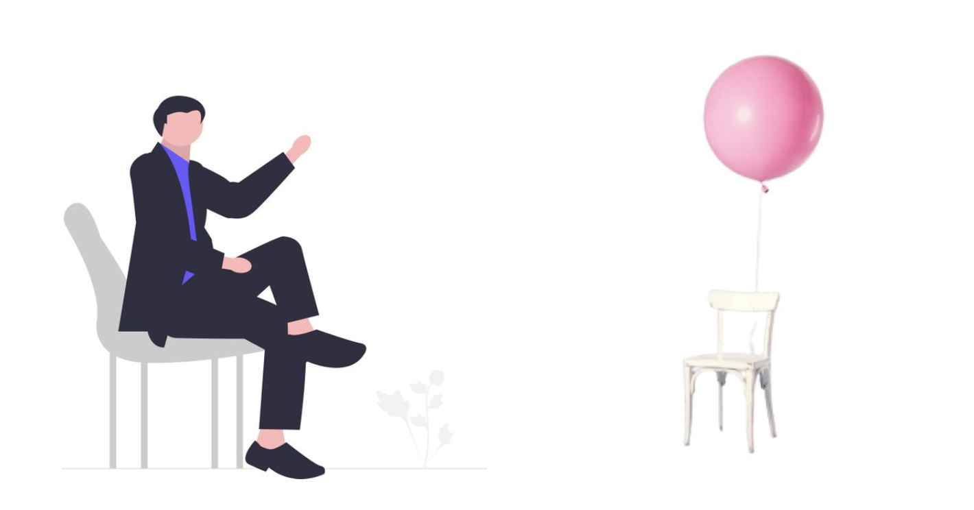 Example design of Person with a balloon